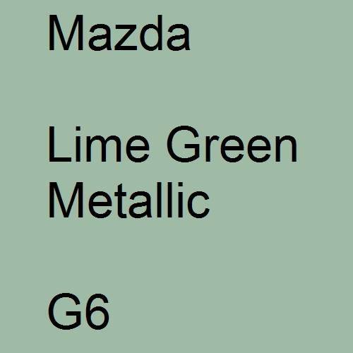 Mazda, Lime Green Metallic, G6.